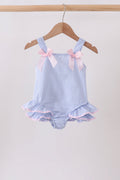 Blue Stripe One-Piece Swimsuit