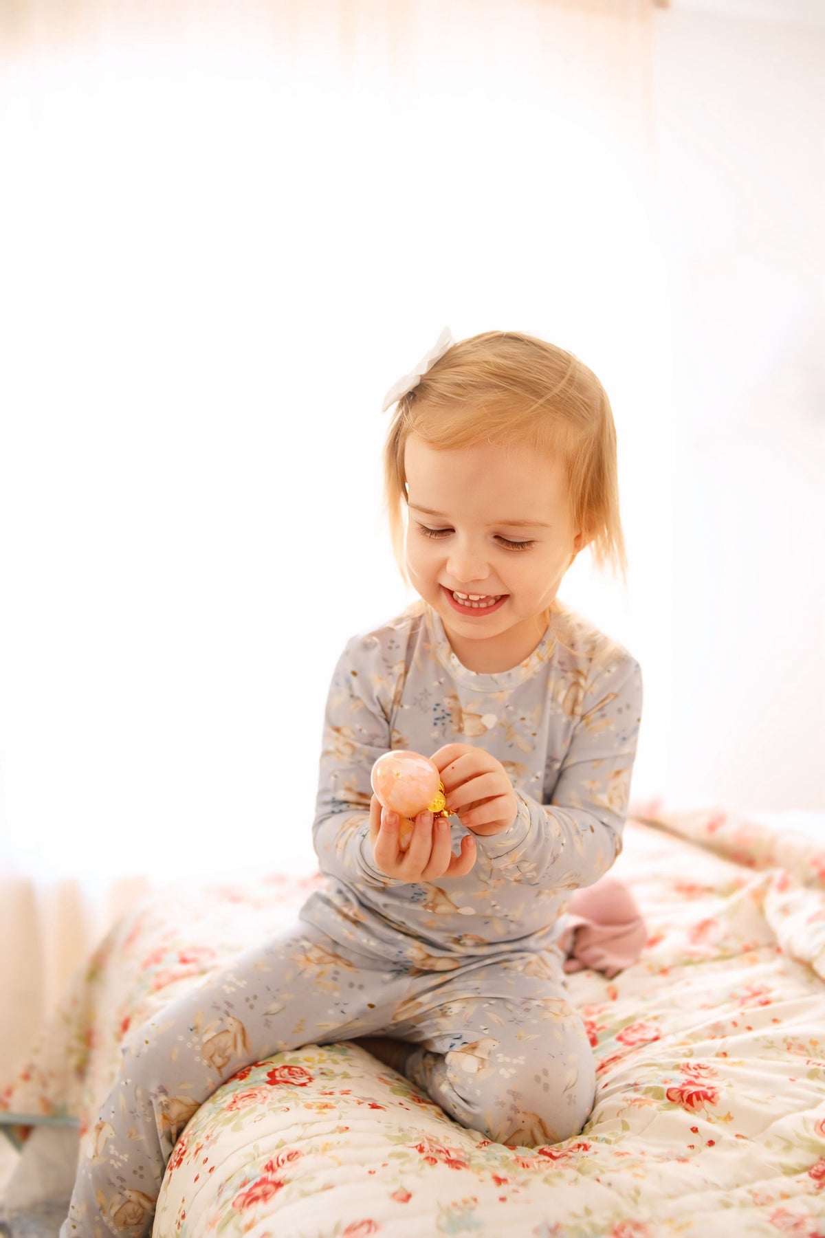 Bunny Blossoms 2pc Bamboo Pajamas