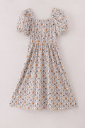 Witch pumpkin print mom dress