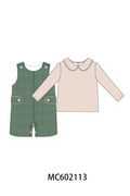 Green Corduroy Jon Jon Set