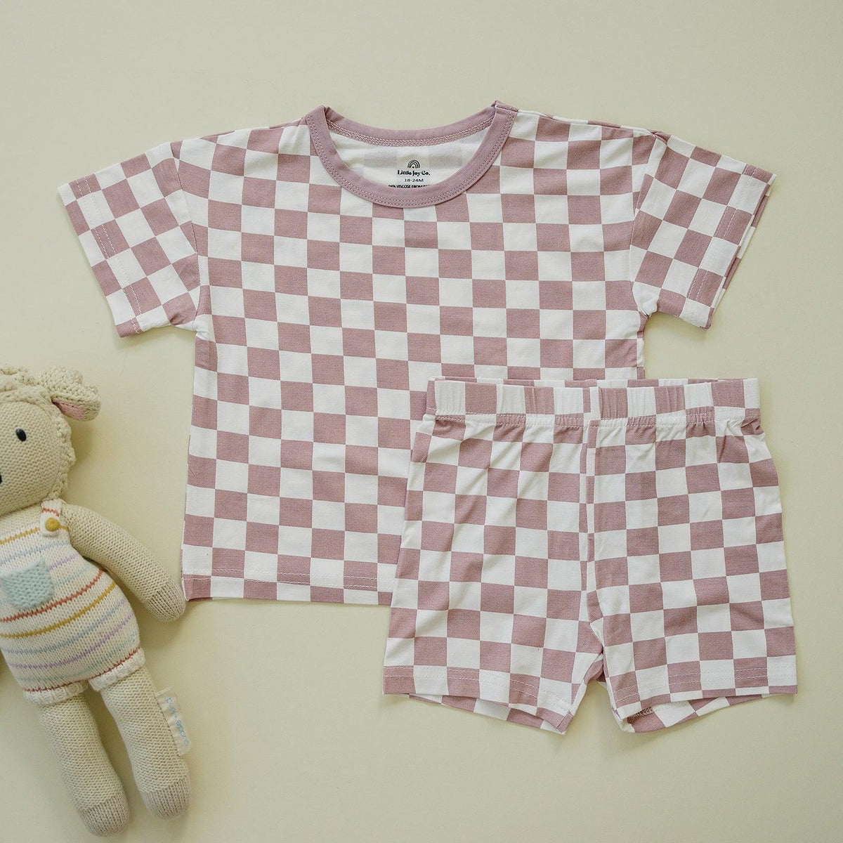 Tropical Haze Check 2pc Bamboo Lounge Set *4 & 5 left