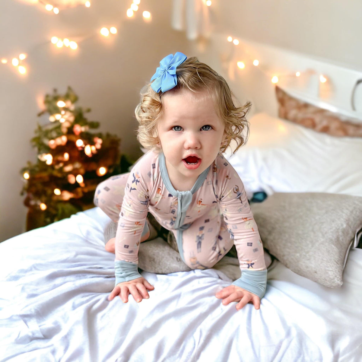 Nutcracker Print Bamboo Zippy Romper *Newborn left